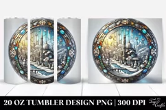 Stained Snow Globe Clipart, Transparent 20 Oz Tumbler Product Image 1
