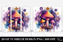 Vibrant Magical Celestial Mushroom 20 Oz Tumbler Product Image 1