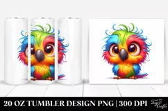 Colorful Crazy Parrot | 20 Oz Tumbler Product Image 1