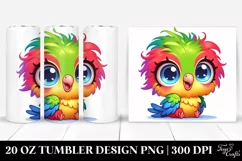 Colorful Crazy Parrot | 20 Oz Tumbler Product Image 1