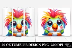 Colorful Crazy Parrot | 20 Oz Tumbler Product Image 1