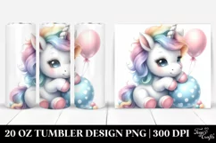 Whimsical Baby Unicorn | 20 Oz Tumbler Product Image 1