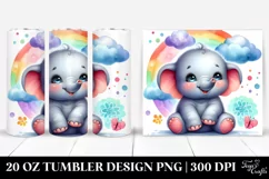 Colorful Small Elephant | 20 Oz Tumbler Product Image 1