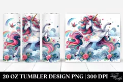 Colorful Unicorn Dancing | 20 oz Tumbler Product Image 1
