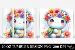 Cartoon Style Turtle | 20 oz Tumbler Product Image 1