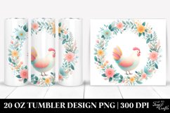 Colorful Frame Chickenfloral | 20 Oz Tumbler Product Image 1