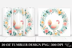 Colorful Frame Chickenfloral | 20 Oz Tumbler Product Image 1