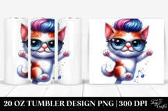 Expressive Cute Baby Cat 20 Oz Tumbler Product Image 1
