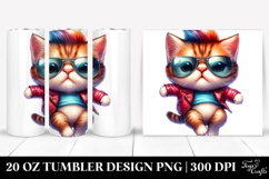Expressive Cute Baby Cat 20 Oz Tumbler Product Image 1