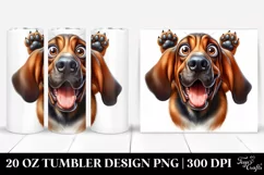 Crazy Funny Bloodhound | 20 Oz Tumbler Product Image 1