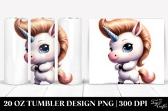 Baby Unicorn Posing as Johny Bravo | 20 Oz Tumbler Product Image 1