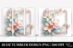 Abstract Jasmine Watercolor 20 Oz Tumbler Product Image 1