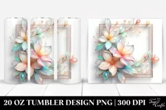 Abstract Jasmine Watercolor 20 Oz Tumbler Product Image 1