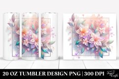 Abstract Jasmine Watercolor 20 Oz Tumbler Product Image 1