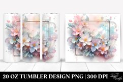 Abstract Jasmine Watercolor 20 Oz Tumbler Product Image 1