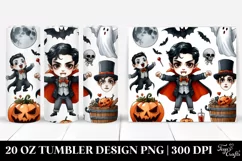 Funny Vampire Halloween Clipart 20 Oz Tumbler Product Image 1