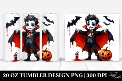 Funny Vampire Halloween Clipart 20 Oz Tumbler Product Image 1