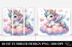Baby Unicorn Posing from Cloud | 20 Oz Tumbler Product Image 1