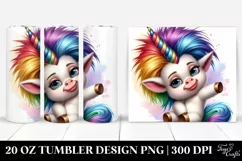 Baby Unicorn Playing | 20 oz Tumbler Product Image 1