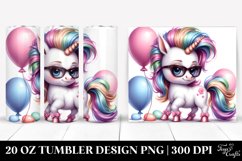 Cute Baby Unicorn Posing as Johny Bravo Watercolor | 20 oz Product Image 1