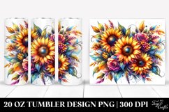 Vibrant Sunflowers Drawing | 20 oz Tumbler Product Image 1