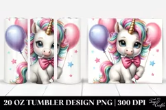 Cute Baby Unicorn Posing as Johny Bravo Watercolor | 20 oz Product Image 1