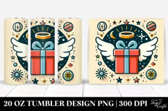 Colorful Gift Box with Angel Crown Clipart, Transparent 20 Product Image 1