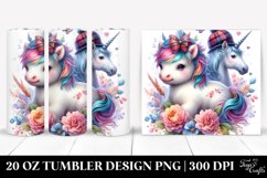 Cute Baby Unicorn Scottish Highland. 20 oz Tumbler Design Product Image 1
