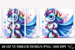 Cute Baby Unicorn Posing as a Hero | 20 oz Tumbler Product Image 1
