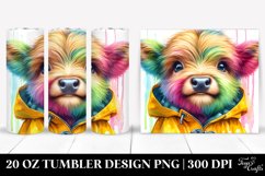 Colorful Baby Highland Cow | 20 Oz Tumbler Product Image 2
