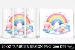 Colorful Pastel Rainbow 20 Oz Tumbler Product Image 1