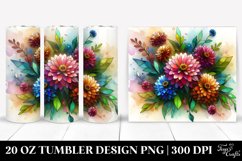 Colorful Small Stained Zinnia | 20 oz Tumbler Product Image 1