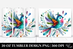 Colorful Whimsical Bird | 20 Oz Tumbler Product Image 1