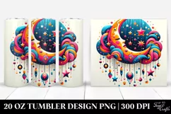Whimsical Retro Half Moon Tumbler | 20 oz Tumbler Product Image 1