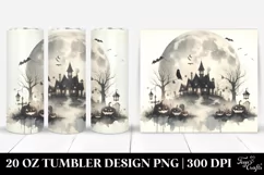 Washed Full Moon Halloween | 20 Oz Tumbler Product Image 1