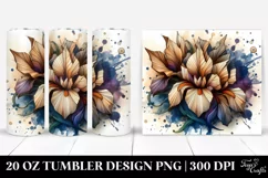 Abstract Wooden Stained Iris | 20 oz Tumbler Product Image 1
