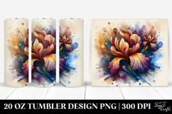 Abstract Wooden Stained Iris | 20 oz Tumbler Product Image 1