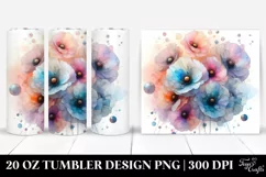 Pastel Poppy, Transparent 20 Oz Tumbler Product Image 1