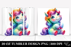 Vibrant Baby Unicorn 20 Oz Tumbler Product Image 1