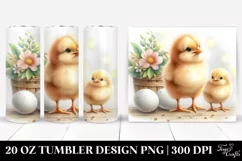 Watercolor Baby Chicken | 20 Oz Tumbler Product Image 1