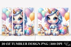 Cute Baby Unicorn with Beachwear | 20 oz Tumbler Product Image 1