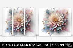 y Chrysanthemum, Transparent 20 Oz Tumbler Product Image 1