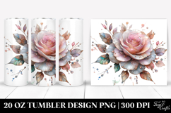 Rose Made of Material 20 Oz Tumbler Product Image 1