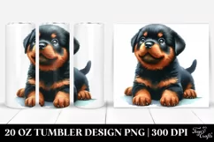 Expressive Rottweiler, Transparent 20 Oz Tumbler Product Image 1