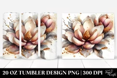 Abstract Shiny Magnolia | 20 Oz Tumbler Product Image 1