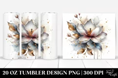 Abstract Shiny Magnolia | 20 Oz Tumbler Product Image 1