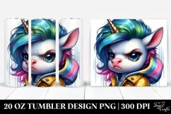 Cute Unicorn Posed, Transparent 20 Oz Tumbler Product Image 1