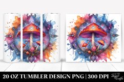 Vibrant Magical Celestial Mushroom 20 Oz Tumbler Product Image 1