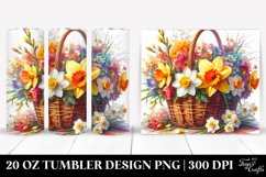 Colorful Basket and Narcissus Tumbler Product Image 1