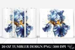 20 Oz Tumbler Sublimation | -Like Iris Golden Insertions Product Image 1